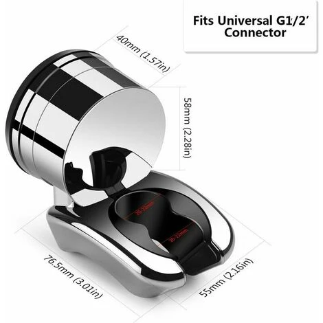 Shower Holder, Adjustable Shower Suction Cup, Wall Mounted Shower Head Holder, Bathroom Accessories - Image 5