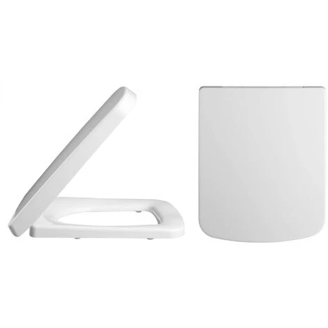 Standard White Square Top Fix Soft Close Toilet Seat
